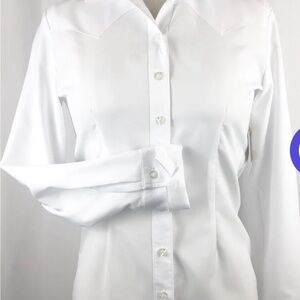 CR Ranch wear sun smart Classic White Button-Up XS new